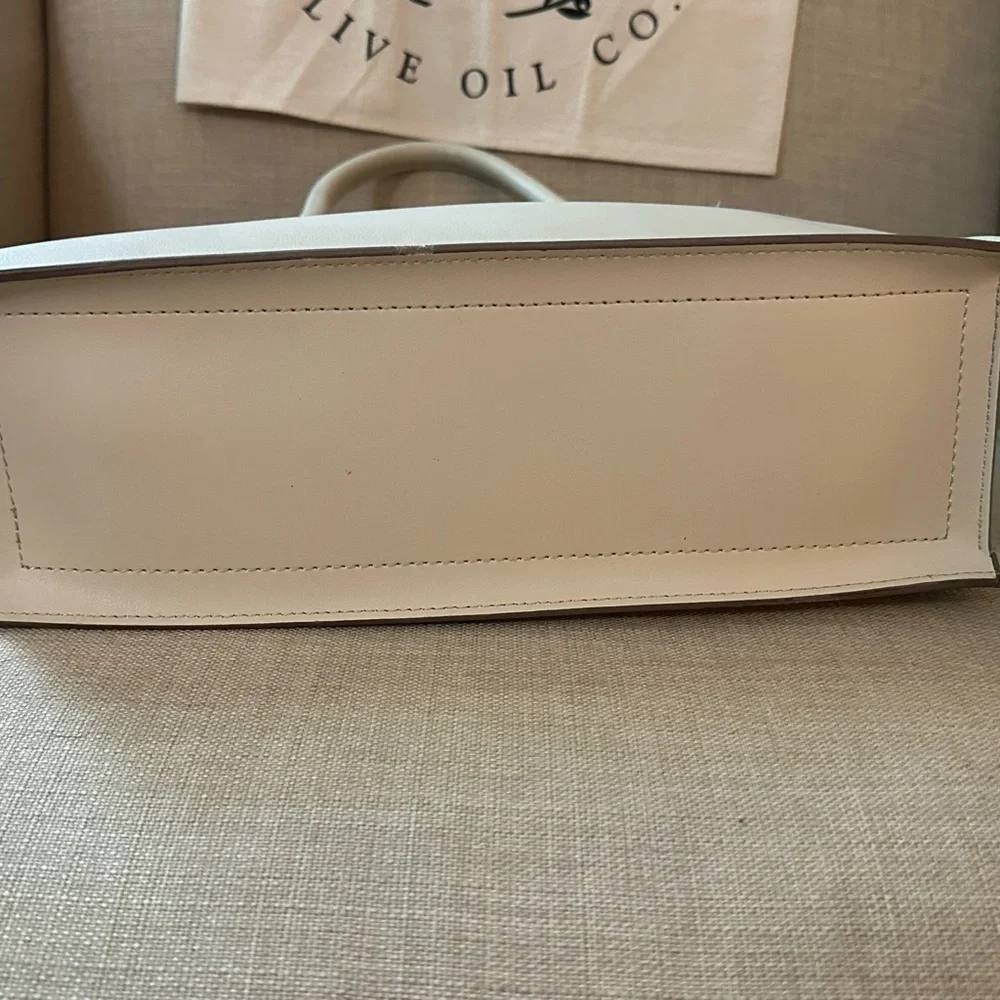 Anne Klein Cream Satchel Structured Design